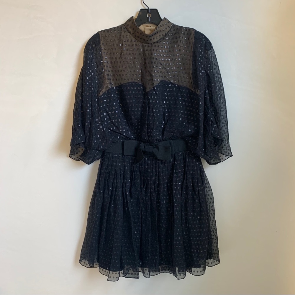 Saint Laurent coupe black mini dress